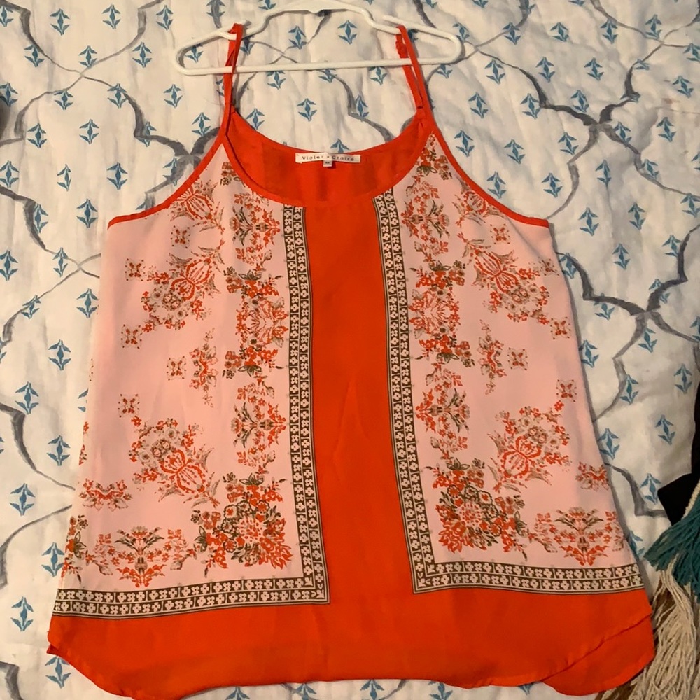 Adorable orange tank size Med.